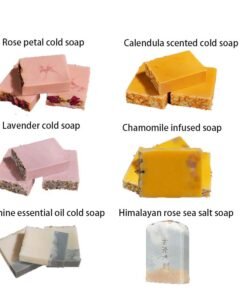 Cold made flower handmade soap, mild cleansing soap, shower soap with 0 additives, suitable for children and pregnant women(5pcs))